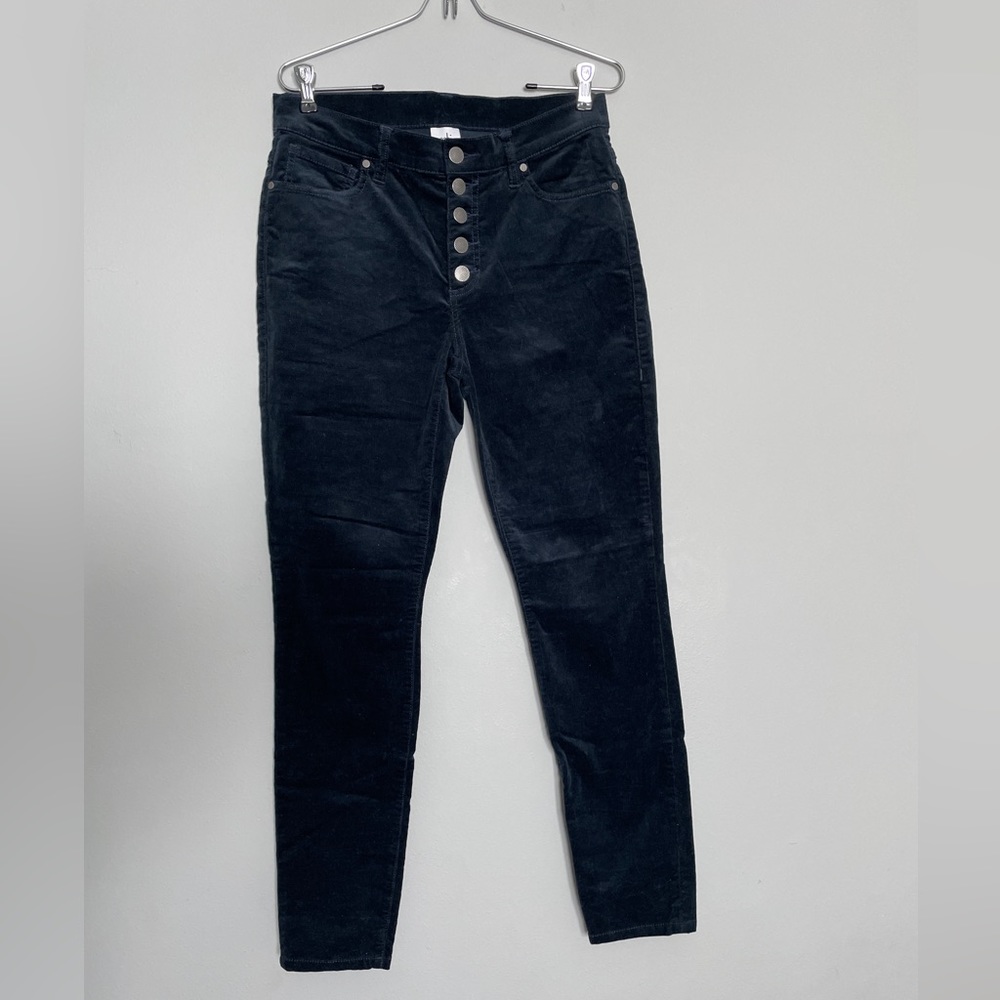 CAbi Button Fly Skinny 4236 Dark Sapphire Stretch Corduroy Pant